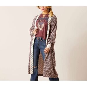 Ariat Womens Mesquite Kimono Duster Cardigan Geometric Print New S-M